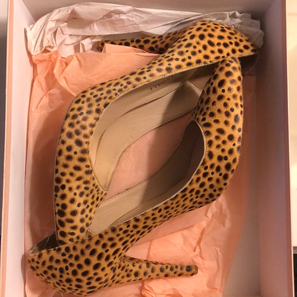 Cheetah almond toe pumps